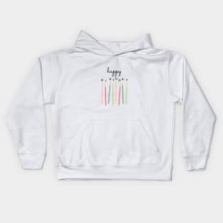 Happy Birthday with Candles Kids Hoodie